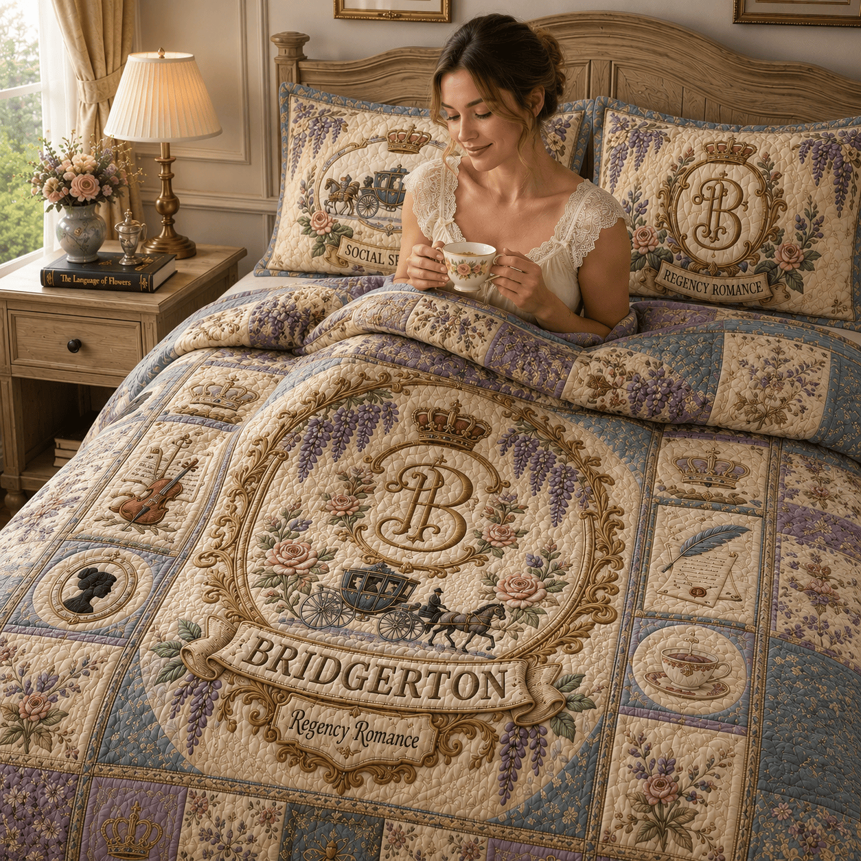 BGT 4 PIECES COVER BEDDING SET PDL (1 FITTED SHEET + 1 FLAT SHEET + 2 PILLOWCASES)